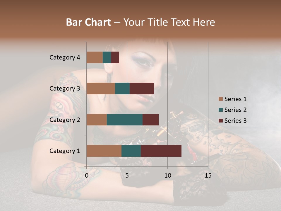 Seductive Lying Paint PowerPoint Template