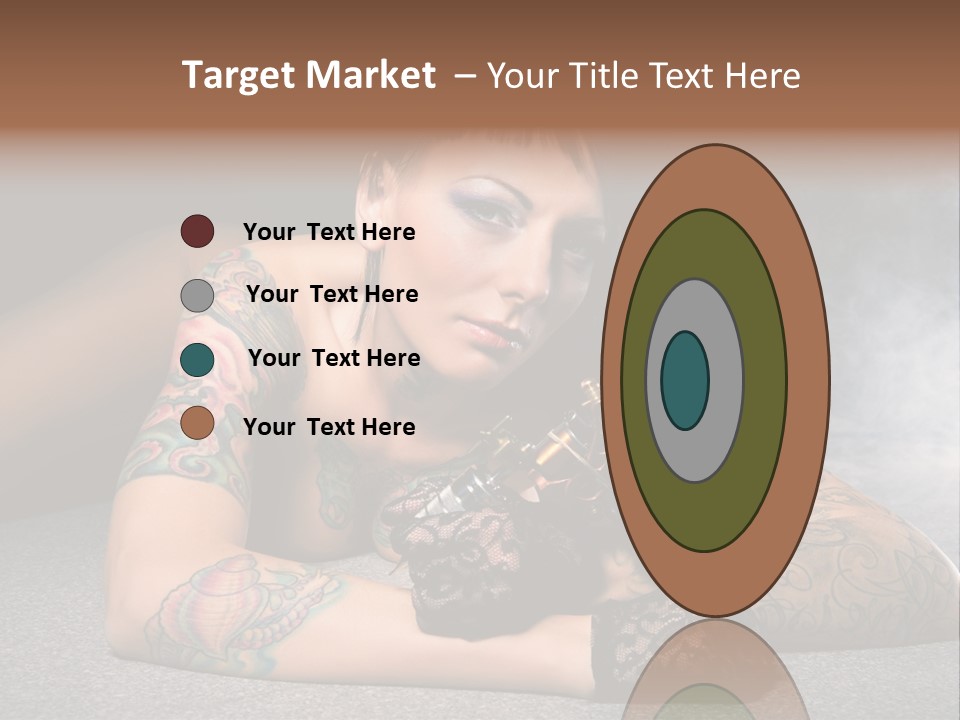 Seductive Lying Paint PowerPoint Template