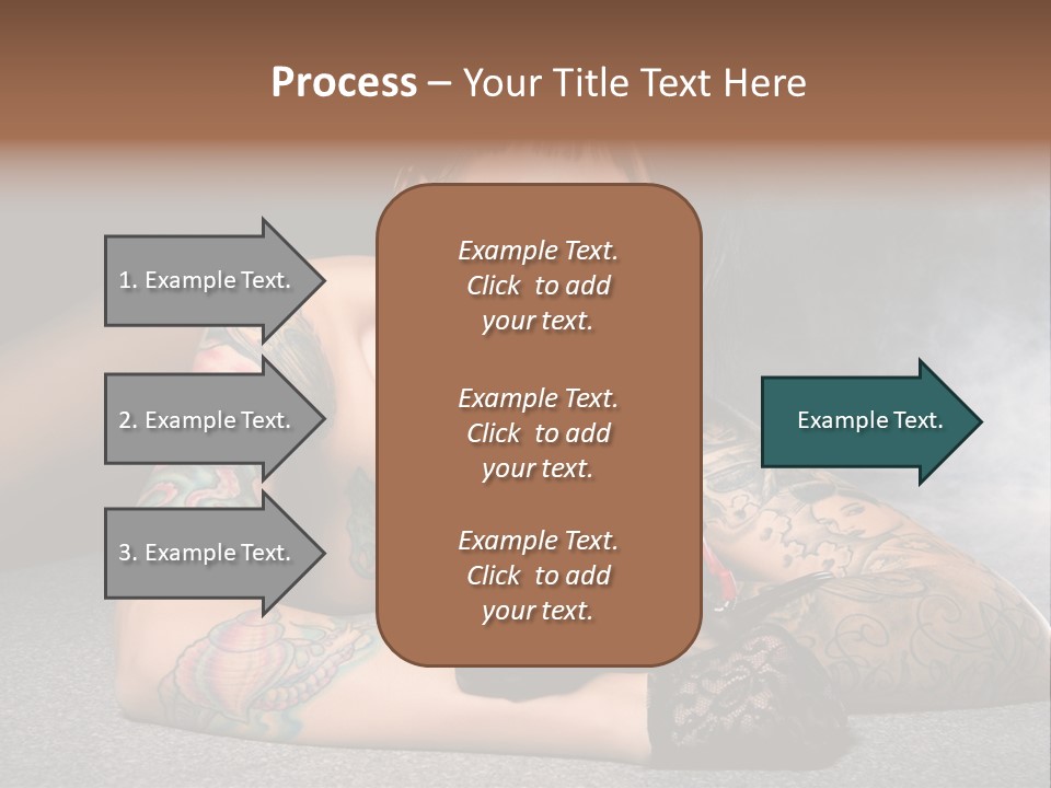Seductive Lying Paint PowerPoint Template