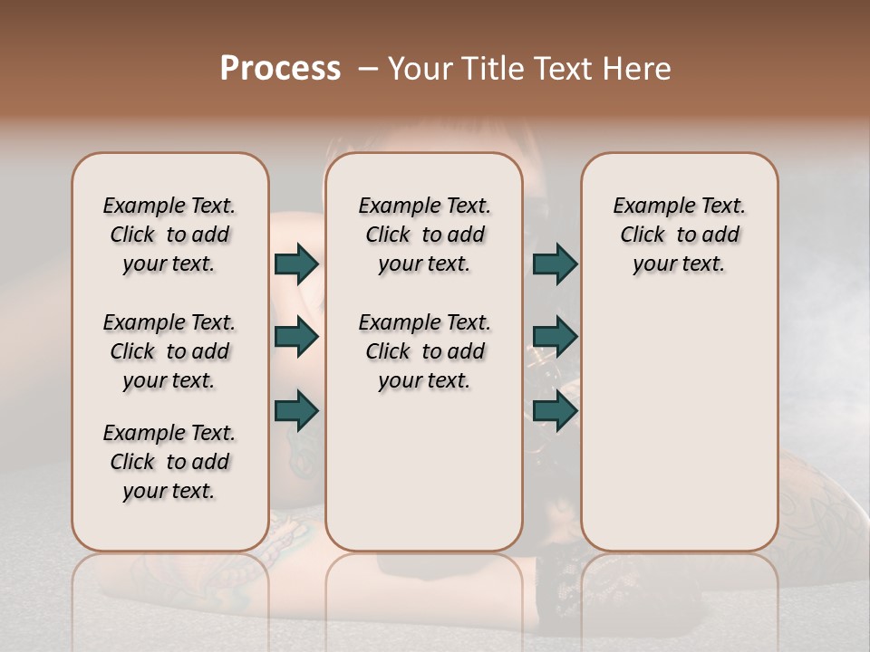 Seductive Lying Paint PowerPoint Template