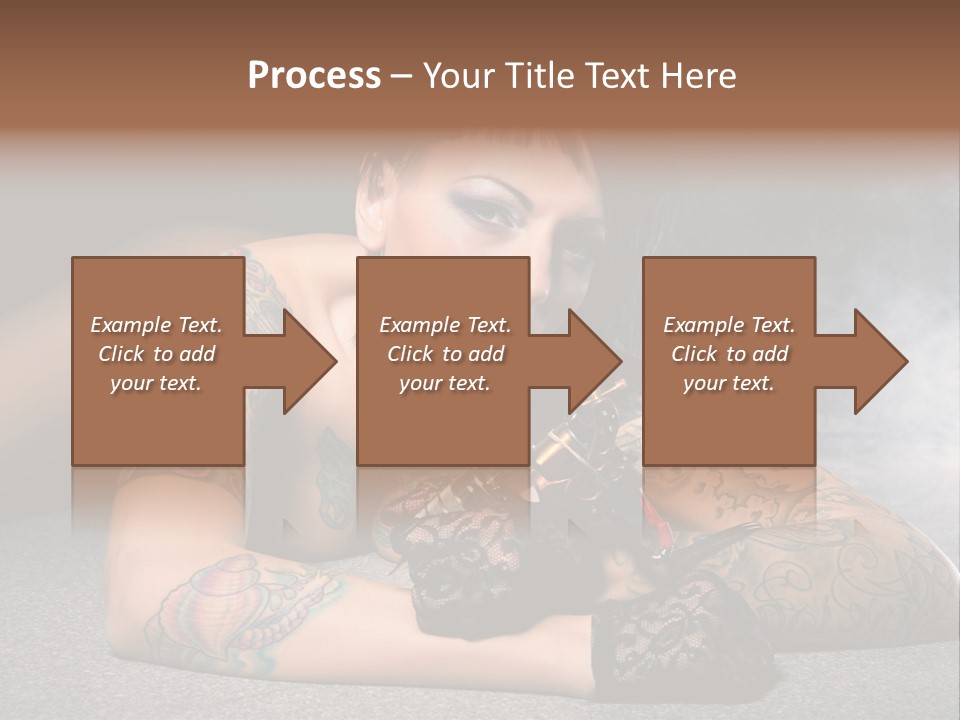Seductive Lying Paint PowerPoint Template