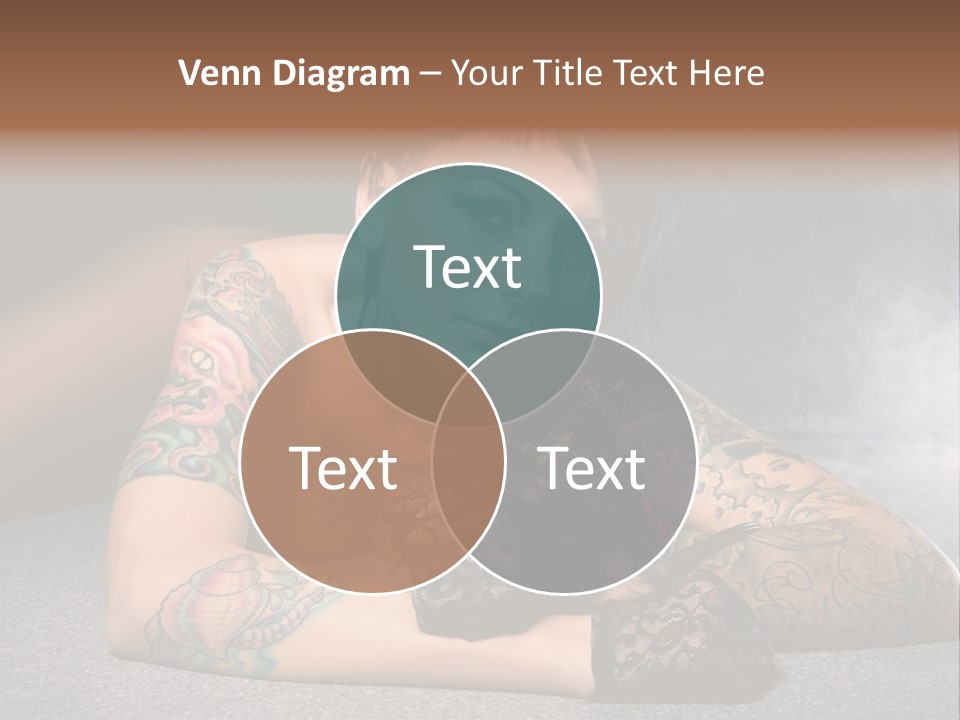 Seductive Lying Paint PowerPoint Template