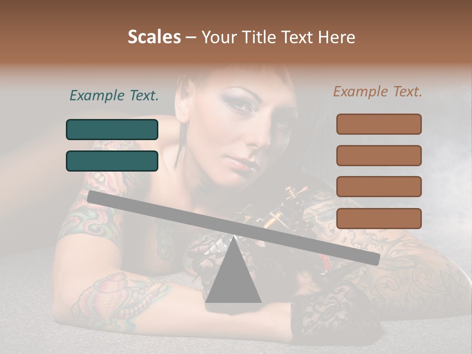 Seductive Lying Paint PowerPoint Template