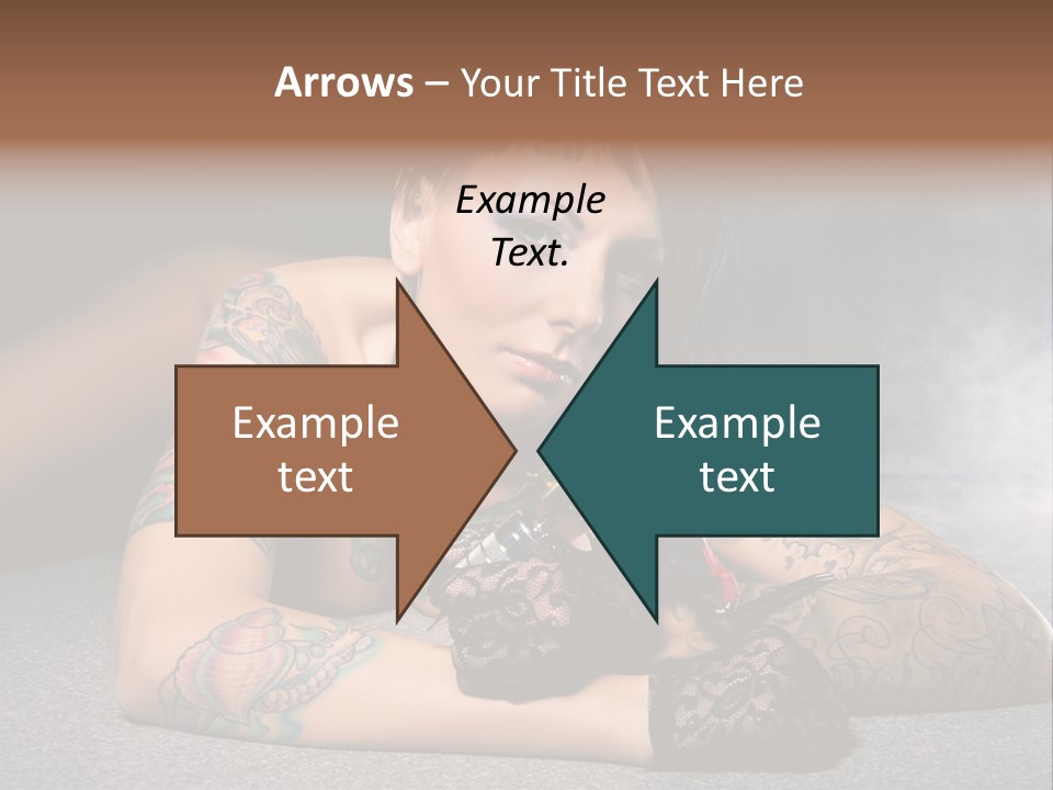 Seductive Lying Paint PowerPoint Template