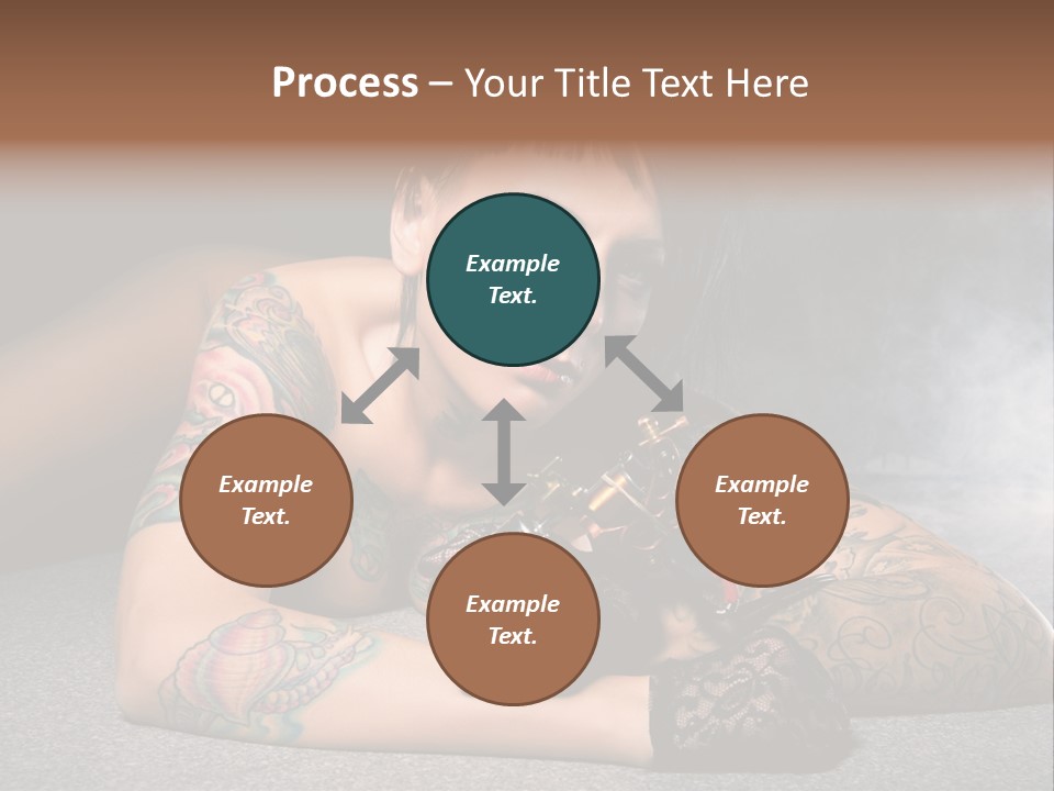 Seductive Lying Paint PowerPoint Template