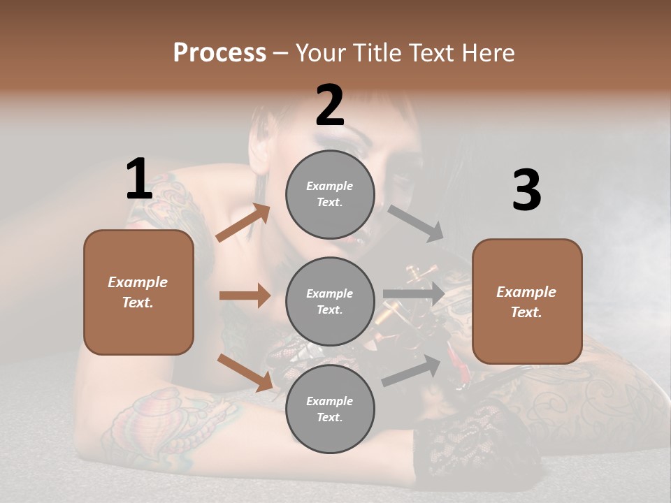 Seductive Lying Paint PowerPoint Template