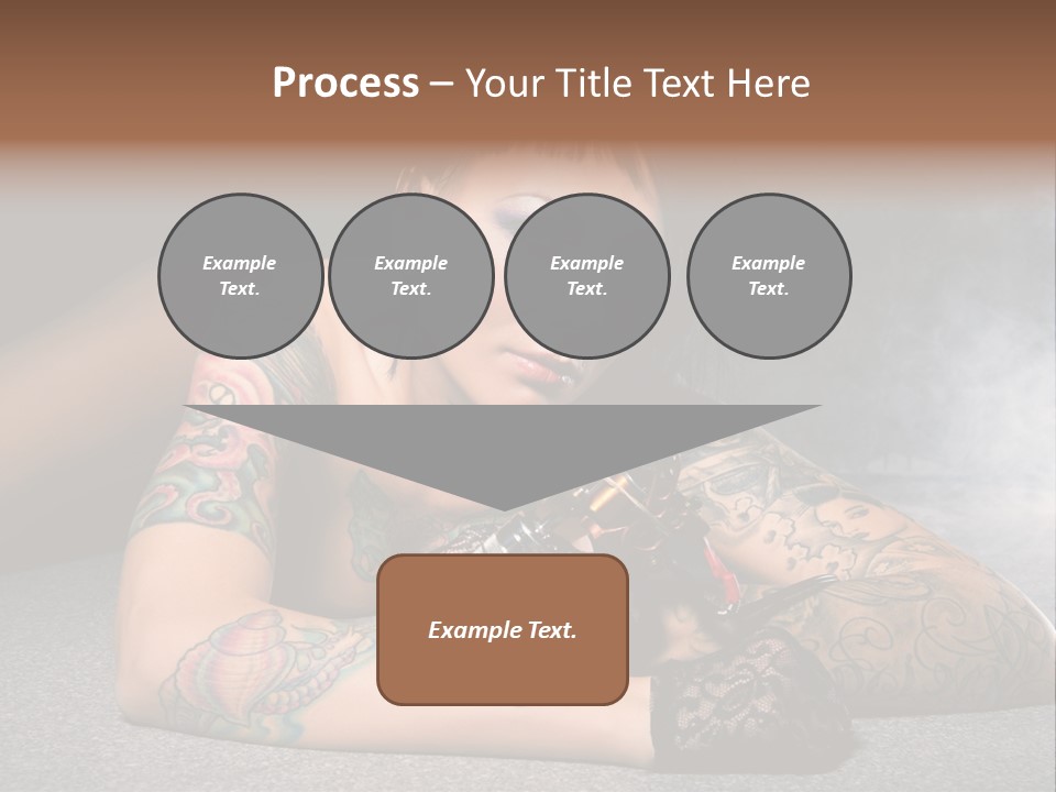 Seductive Lying Paint PowerPoint Template