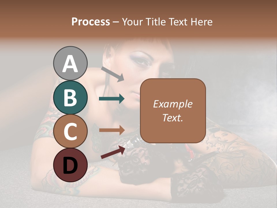 Seductive Lying Paint PowerPoint Template