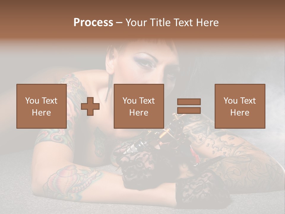 Seductive Lying Paint PowerPoint Template