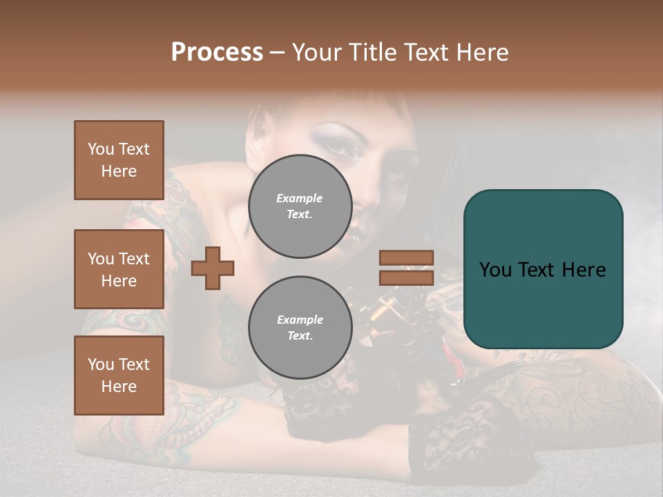 Seductive Lying Paint PowerPoint Template