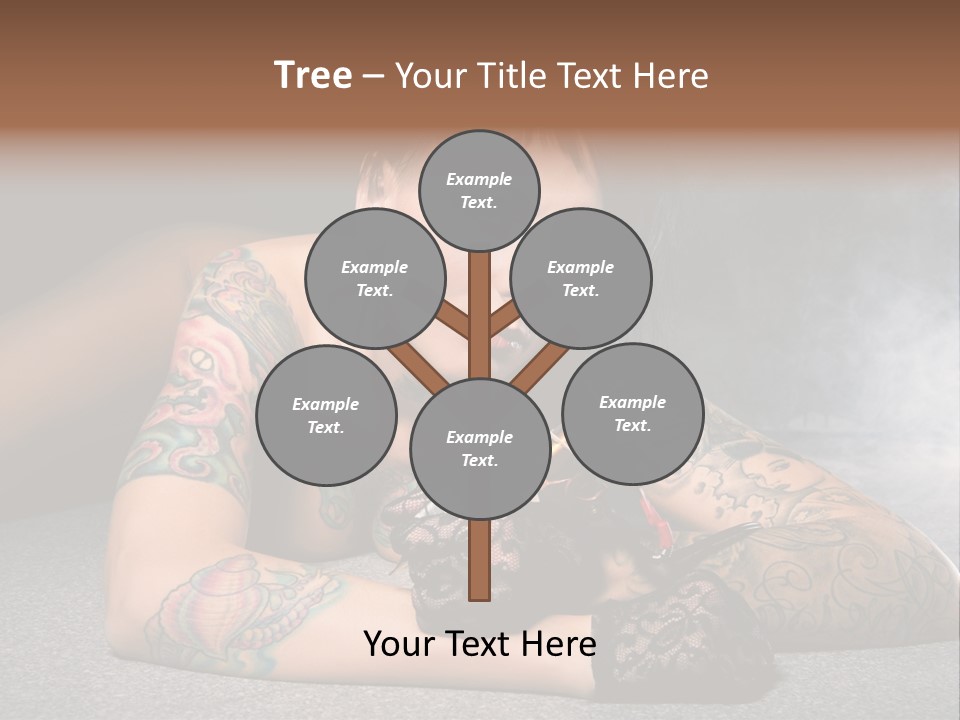 Seductive Lying Paint PowerPoint Template