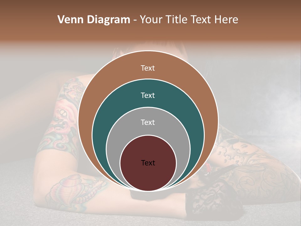 Seductive Lying Paint PowerPoint Template