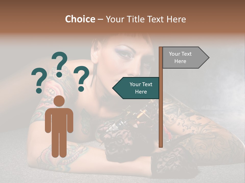 Seductive Lying Paint PowerPoint Template