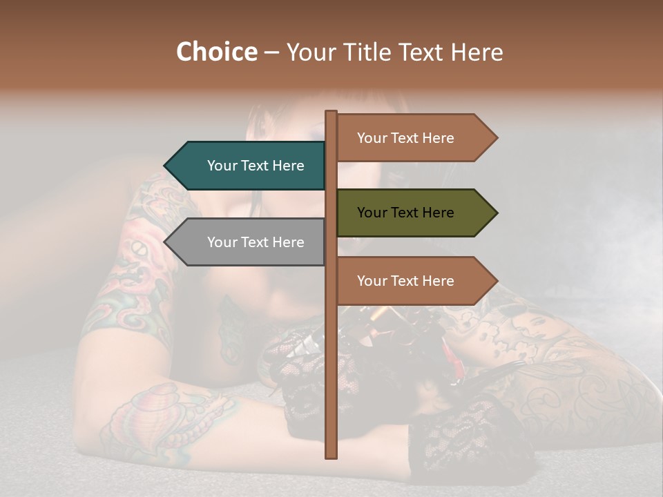 Seductive Lying Paint PowerPoint Template