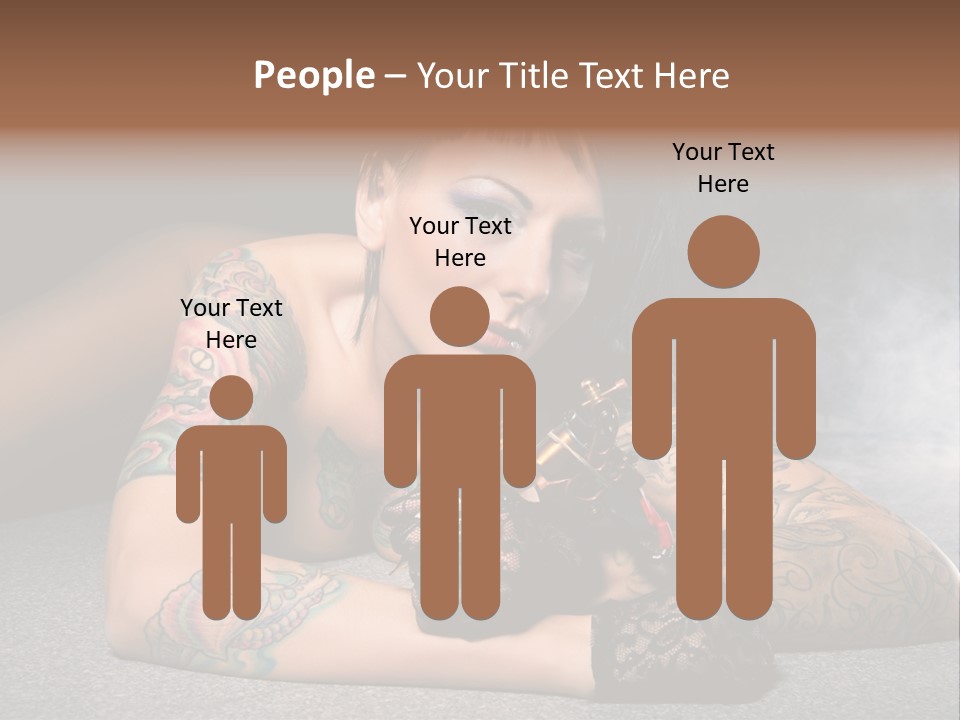 Seductive Lying Paint PowerPoint Template