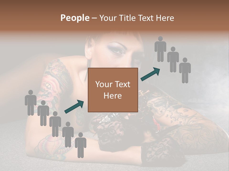 Seductive Lying Paint PowerPoint Template