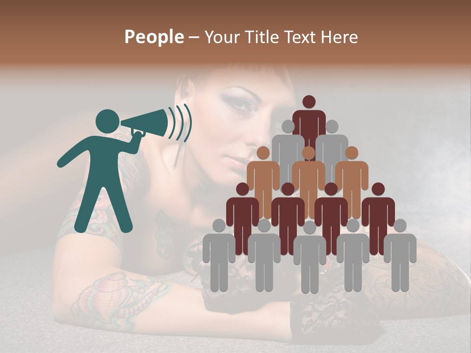 Seductive Lying Paint PowerPoint Template