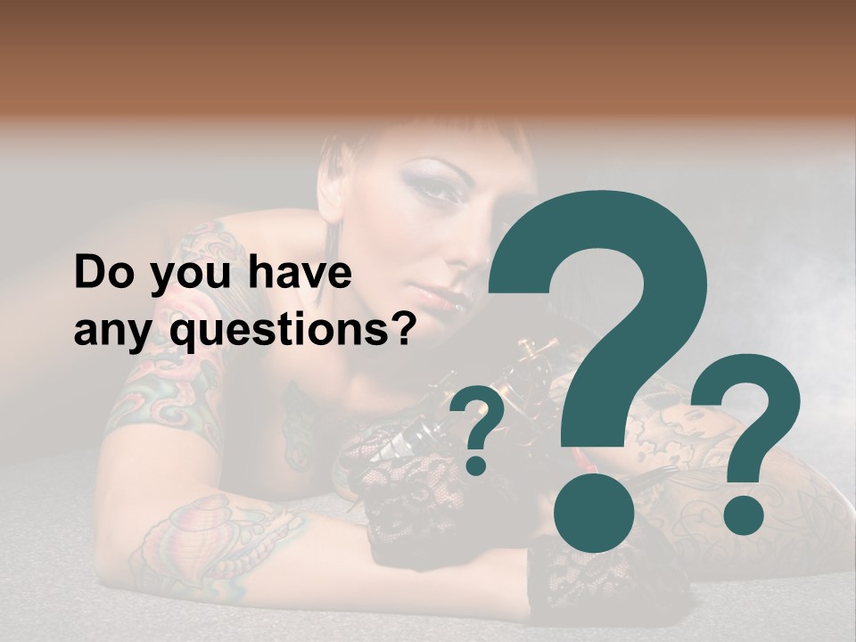 Seductive Lying Paint PowerPoint Template