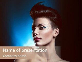 Seductive Sensual Eyes PowerPoint Template