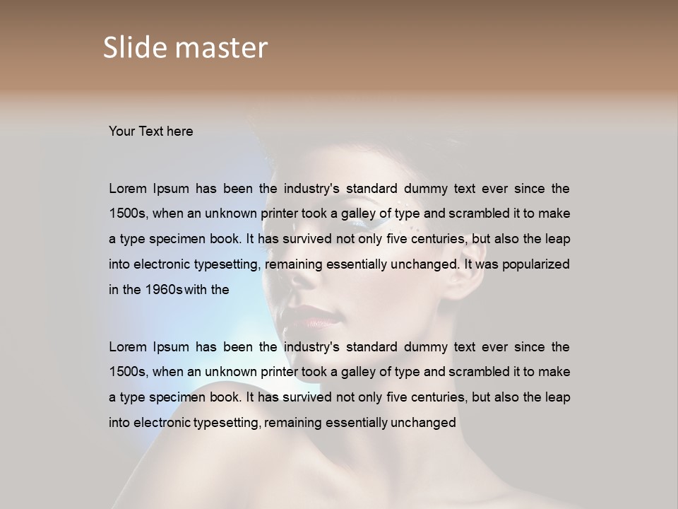 Seductive Sensual Eyes PowerPoint Template