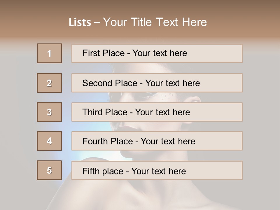 Seductive Sensual Eyes PowerPoint Template