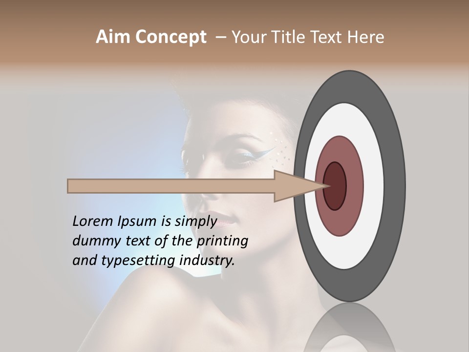 Seductive Sensual Eyes PowerPoint Template