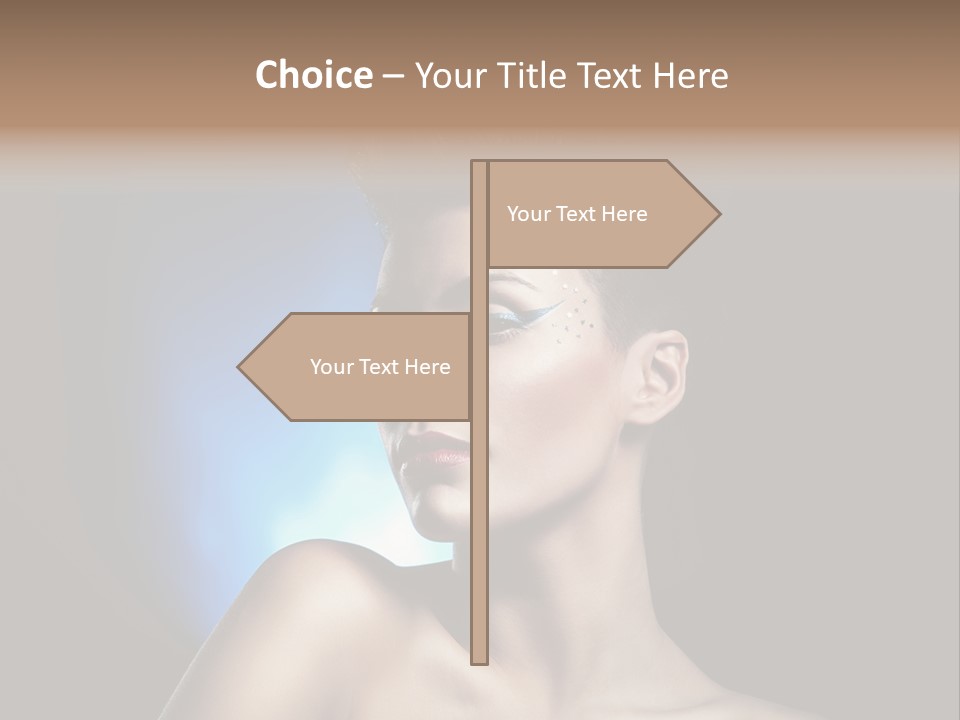 Seductive Sensual Eyes PowerPoint Template