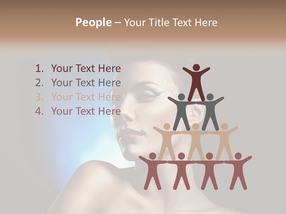 Seductive Sensual Eyes PowerPoint Template