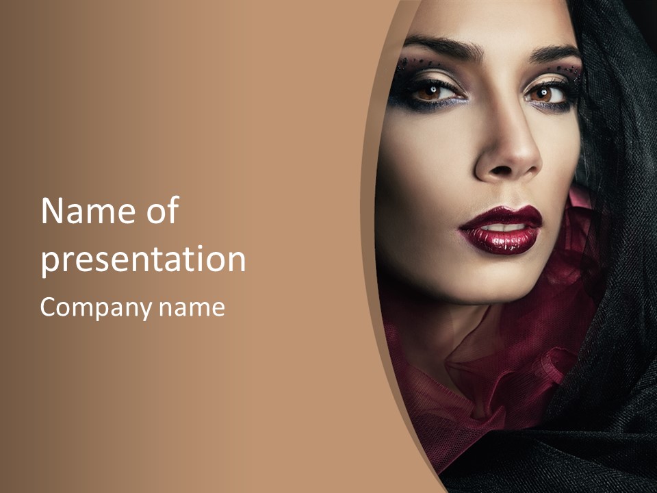 Serious Sensuality Collar PowerPoint Template