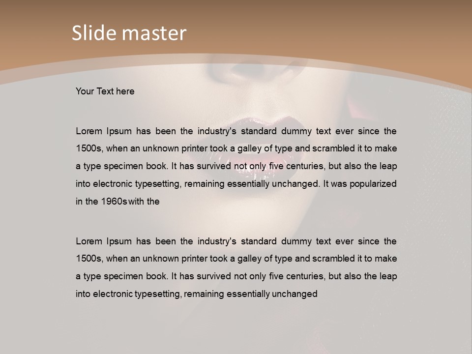 Serious Sensuality Collar PowerPoint Template