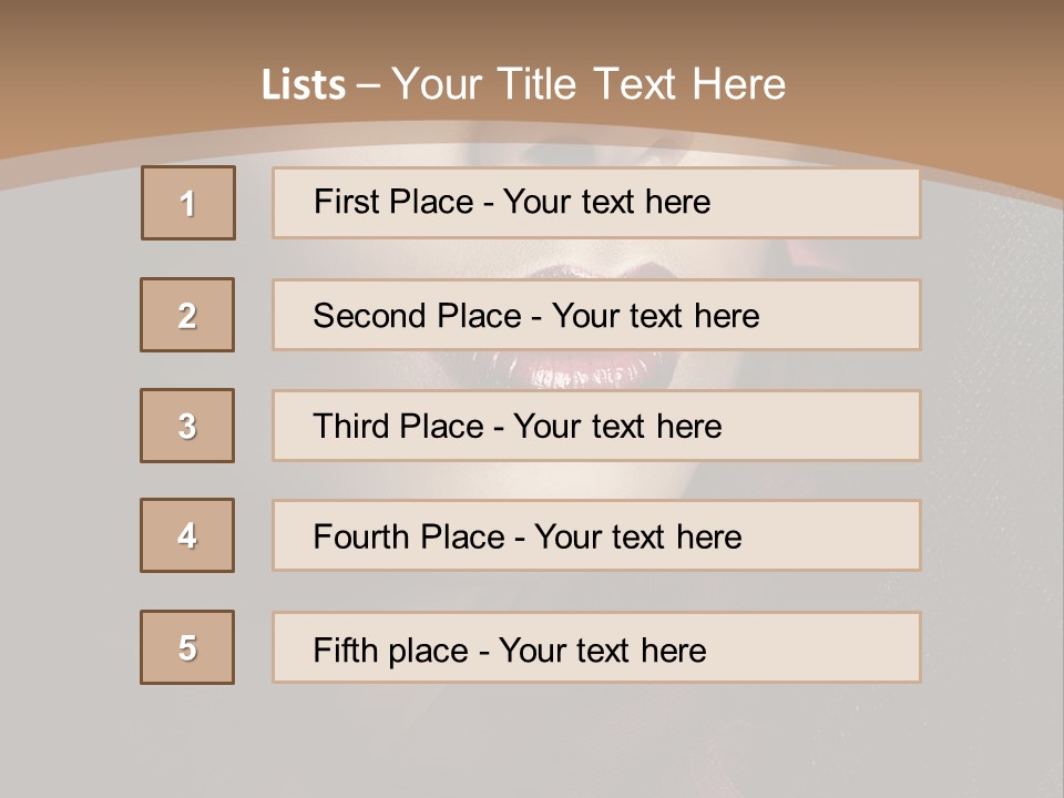 Serious Sensuality Collar PowerPoint Template