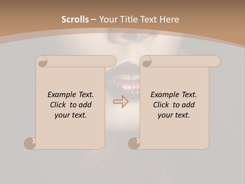 Serious Sensuality Collar PowerPoint Template