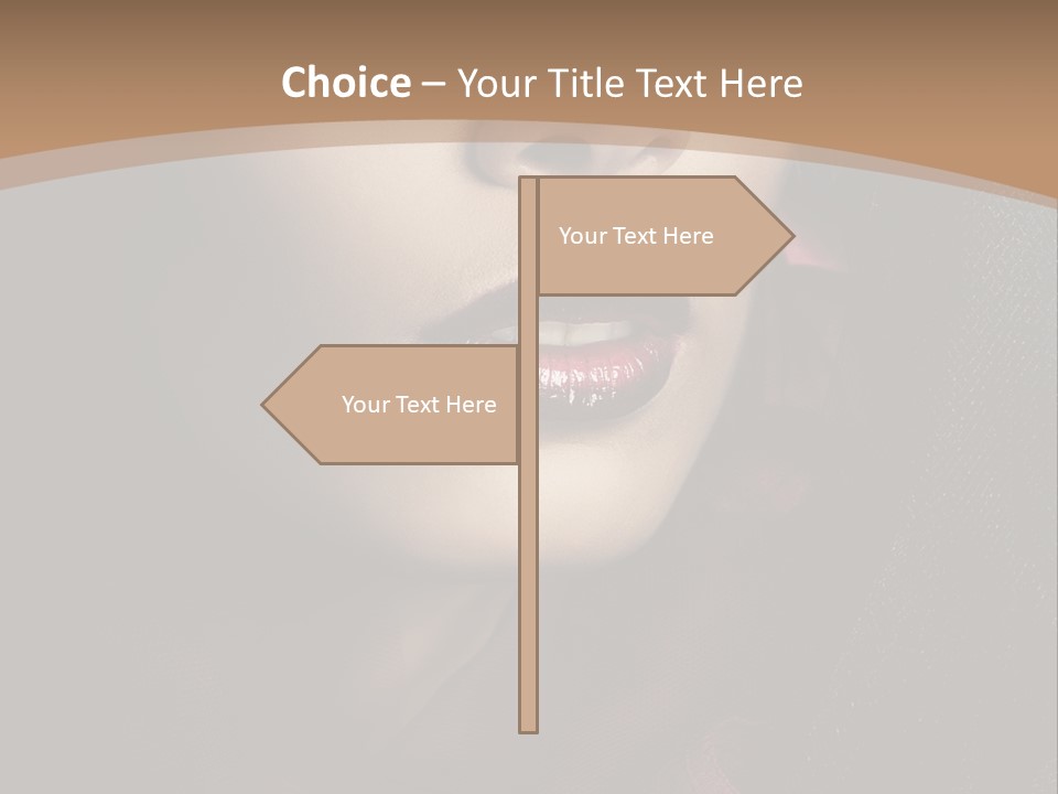 Serious Sensuality Collar PowerPoint Template