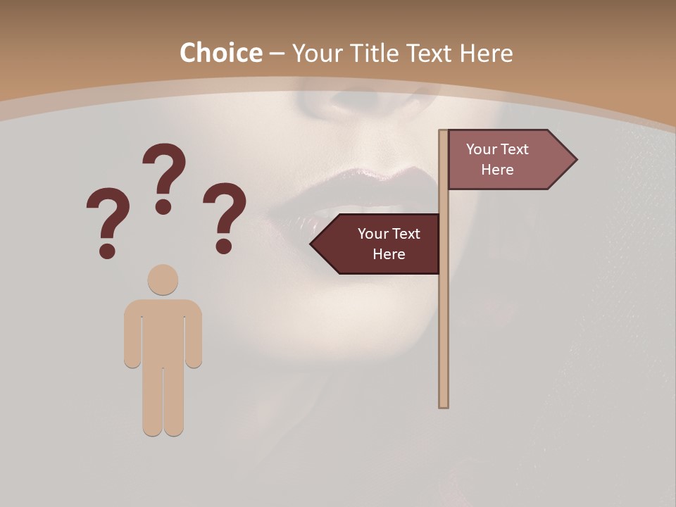 Serious Sensuality Collar PowerPoint Template