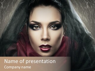 Human Eyes Head PowerPoint Template