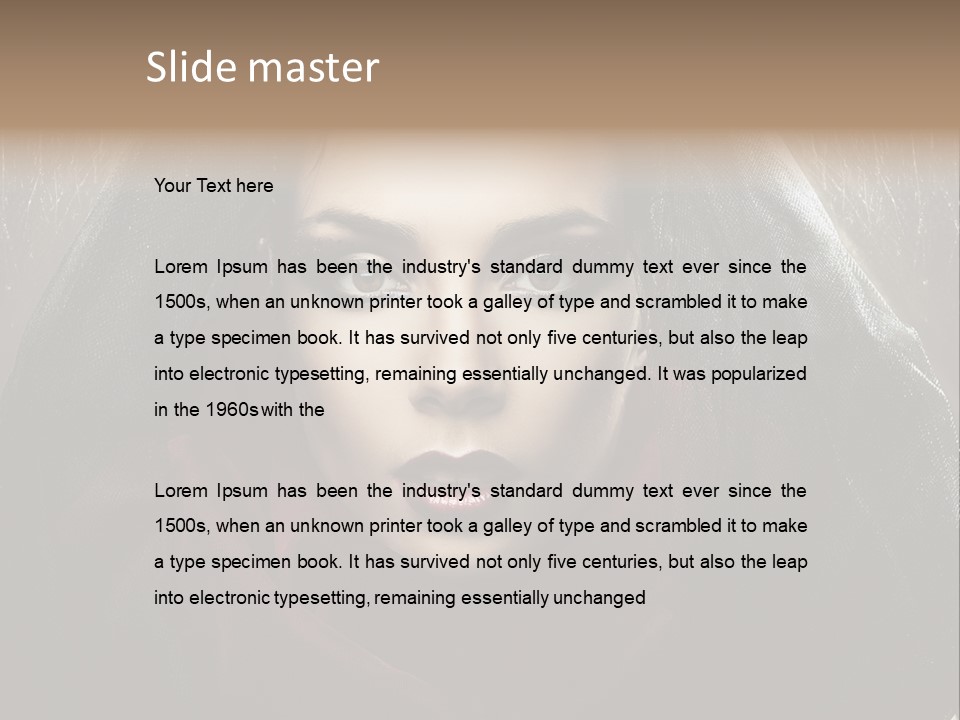 Human Eyes Head PowerPoint Template