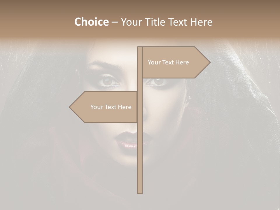 Human Eyes Head PowerPoint Template