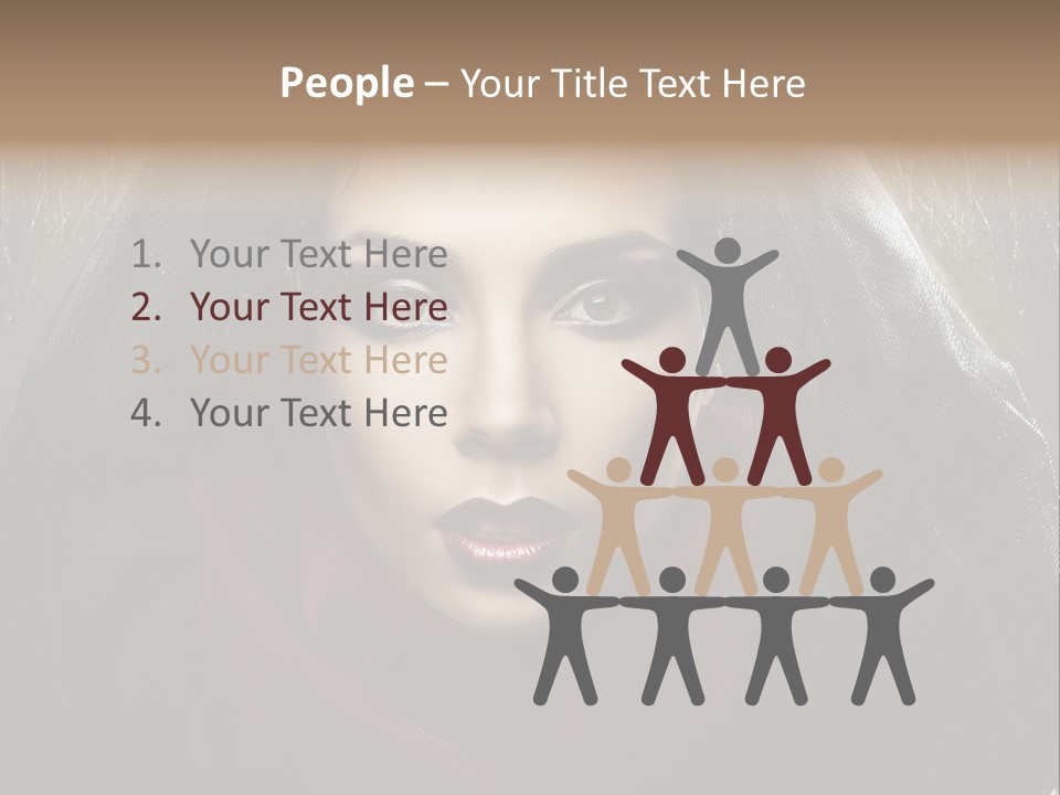 Human Eyes Head PowerPoint Template