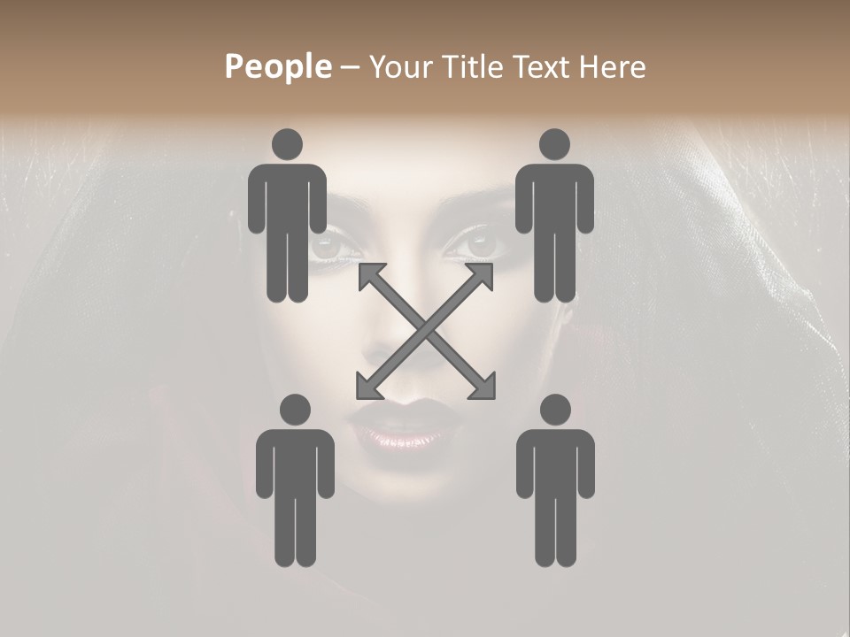 Human Eyes Head PowerPoint Template