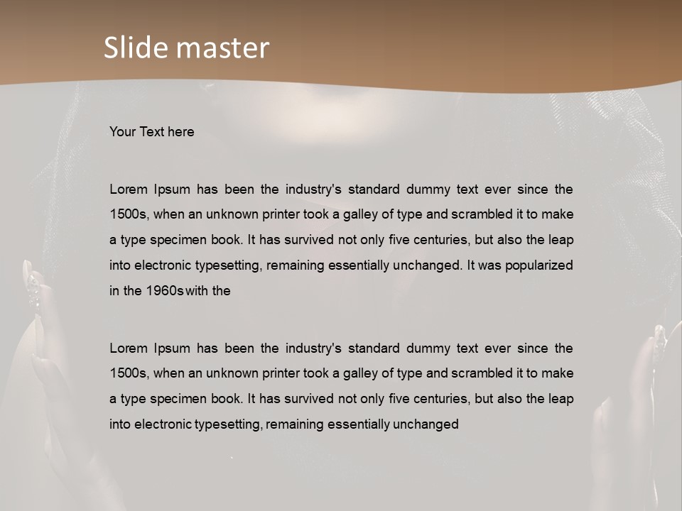 Seductive Femininity Human PowerPoint Template