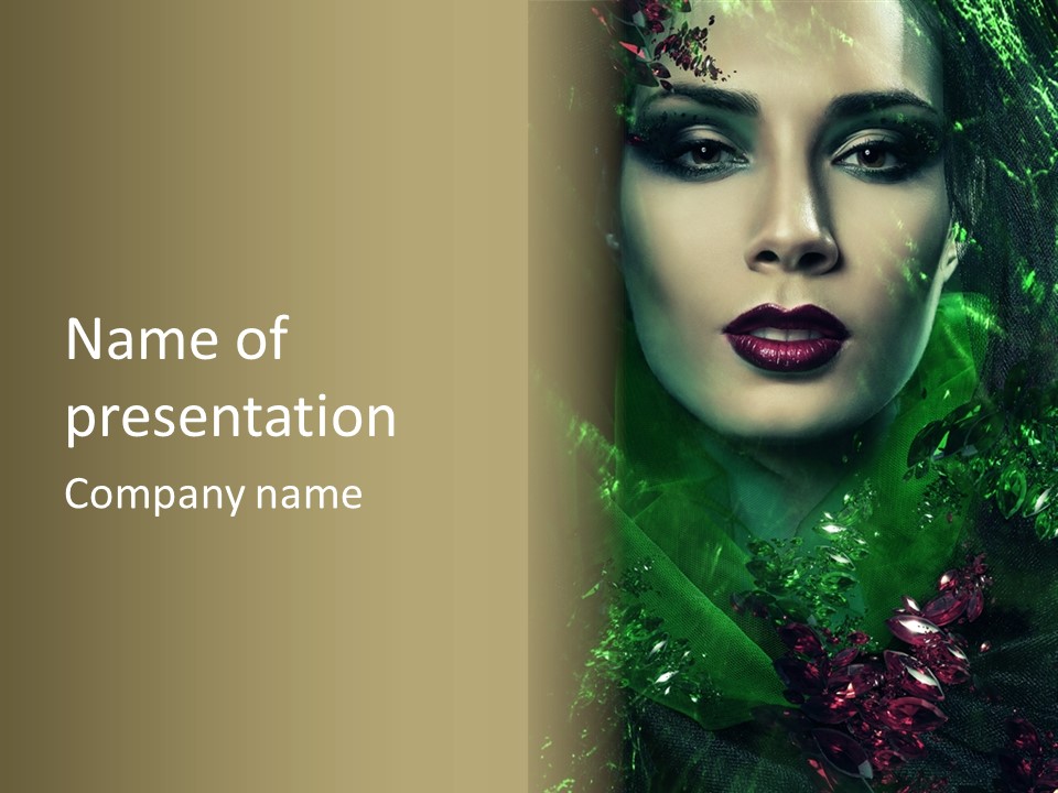 Seductive Glamour Brilliant PowerPoint Template