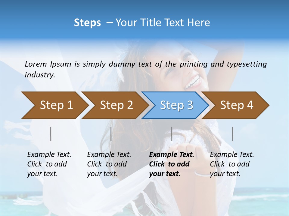 Beautiful Happy Sand PowerPoint Template