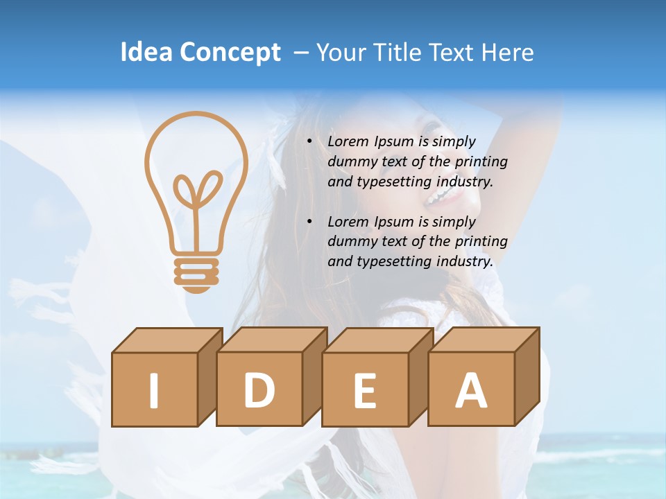 Beautiful Happy Sand PowerPoint Template