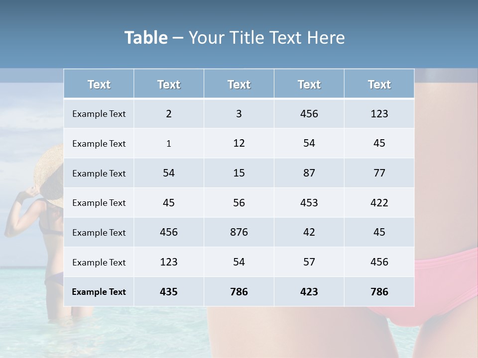 Water Healthy Idyllic PowerPoint Template