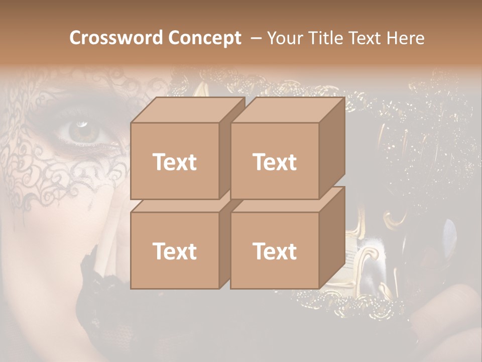 Lace Face White PowerPoint Template