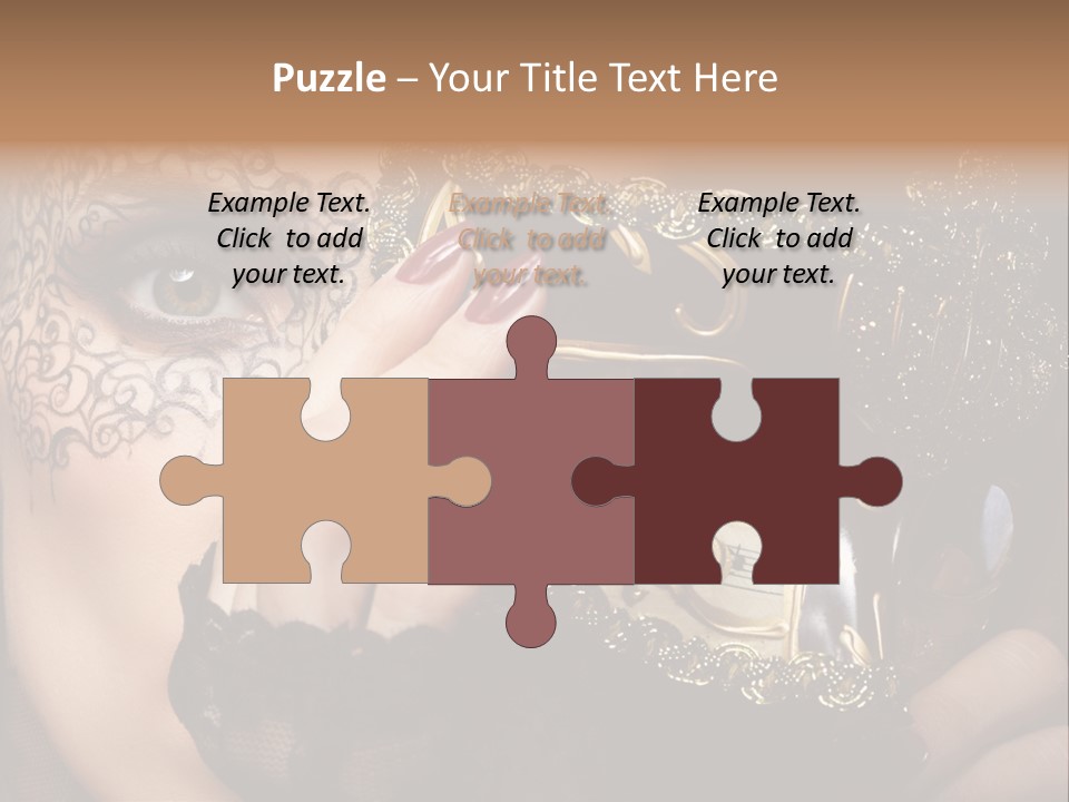 Lace Face White PowerPoint Template