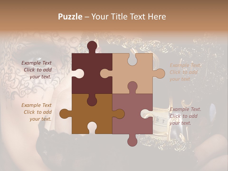 Lace Face White PowerPoint Template