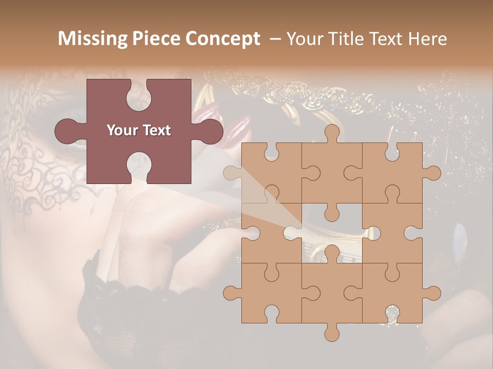 Lace Face White PowerPoint Template