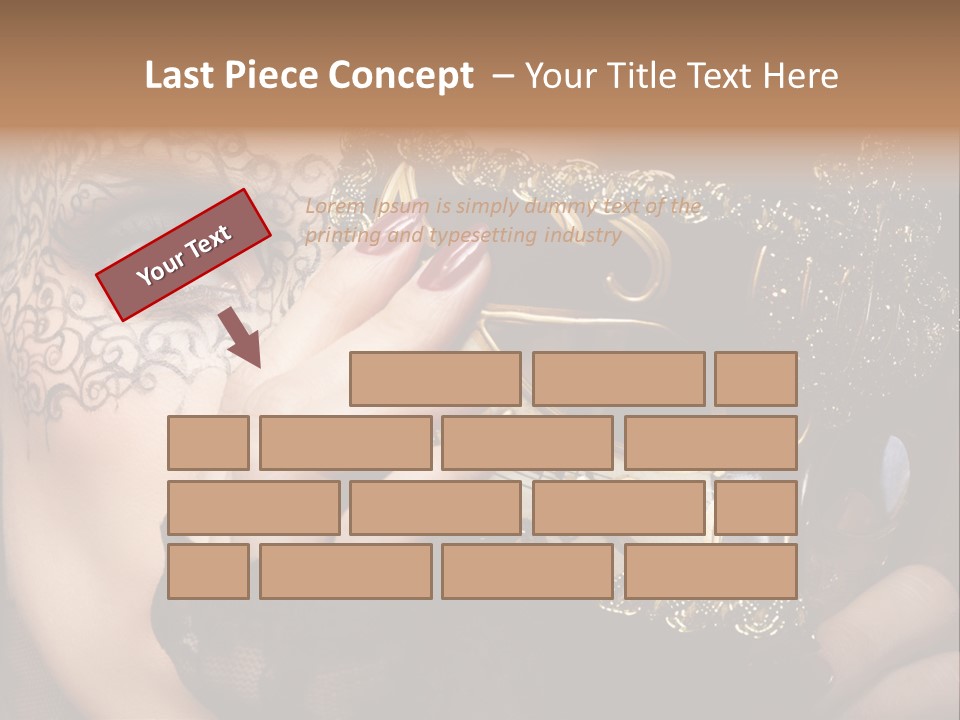 Lace Face White PowerPoint Template