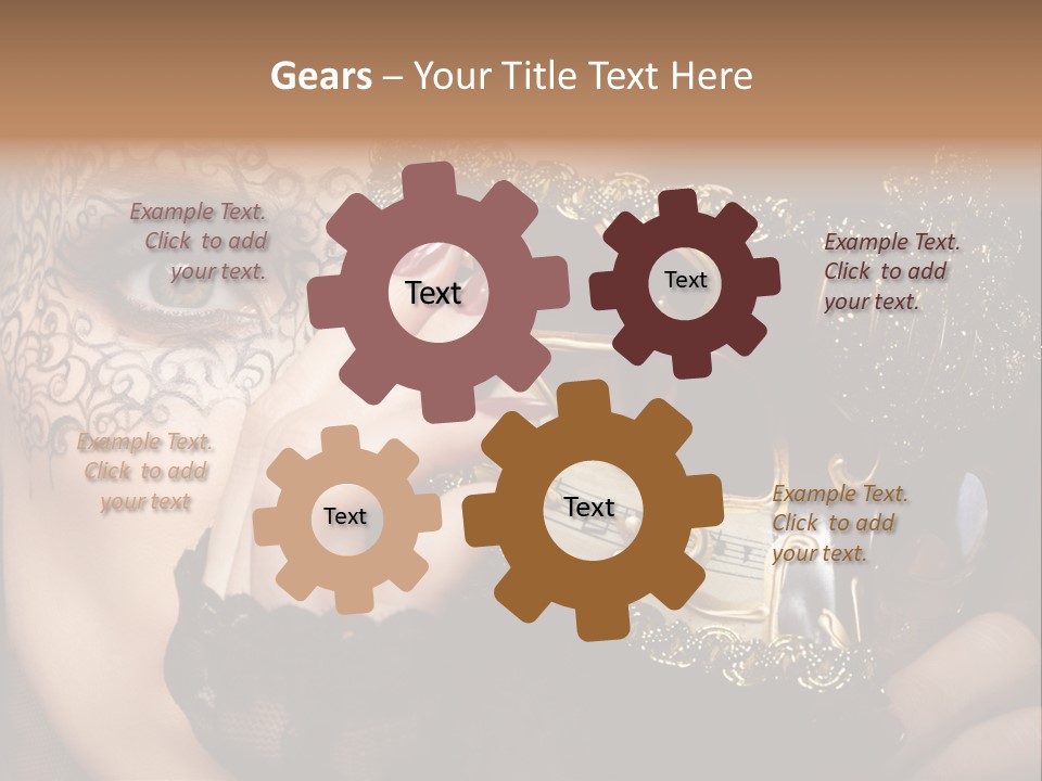 Lace Face White PowerPoint Template